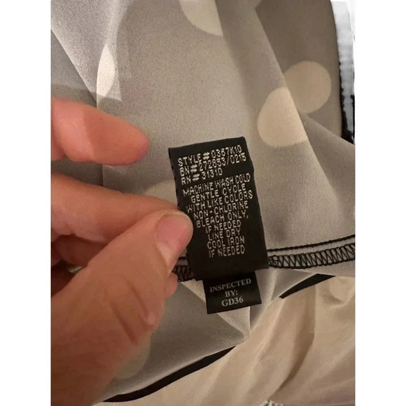 Alyx Women’s Black & White Polka Dot Sleeveless Stretch Sheath Dress Size 16 - Picture 10 of 10